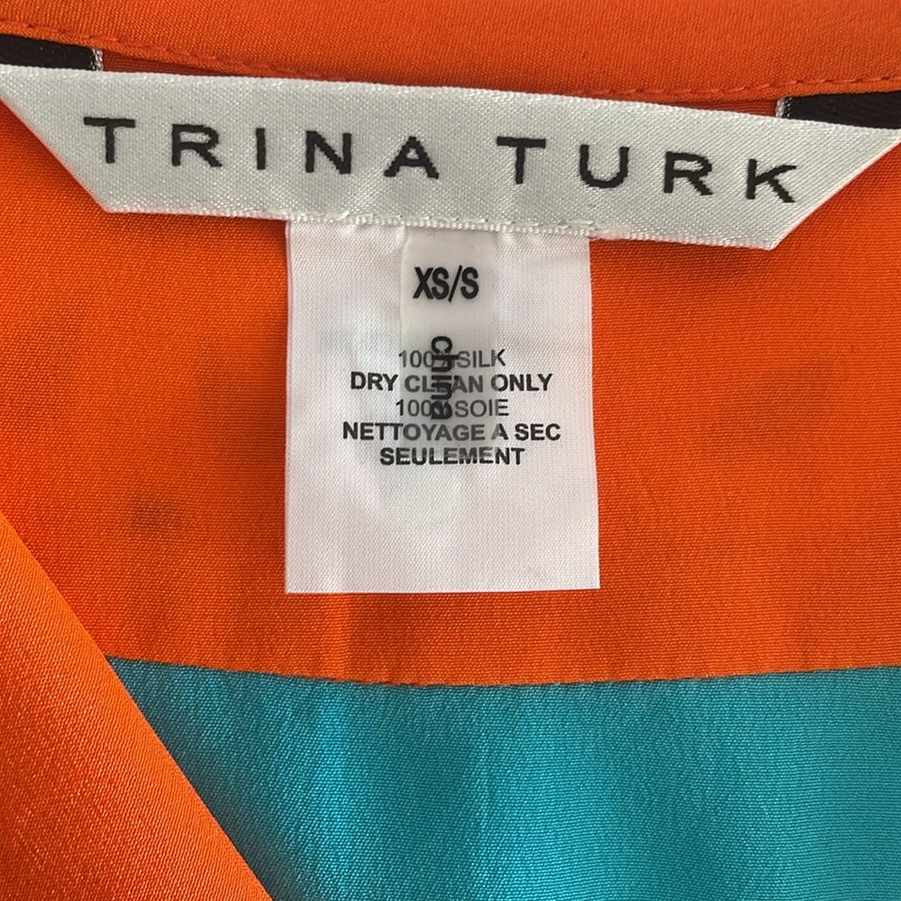 Trina Turk Teal and Pink Mini Dress - Picture 4 of 6